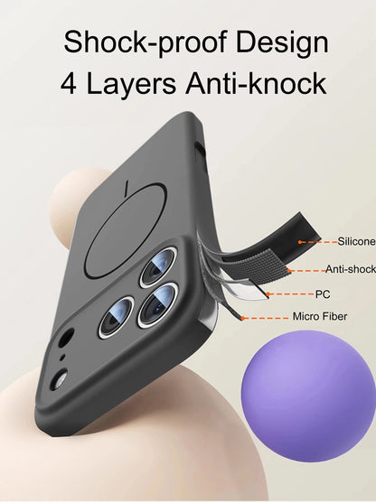 MagSafe Liquid Silicone Case – Soft Touch Protective Cover for iPhone