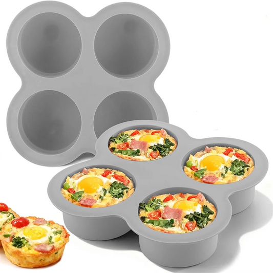 4-Cup Silicone Air Fryer Egg Bite Mould – Non-Stick Muffin & Mini Baking Pan