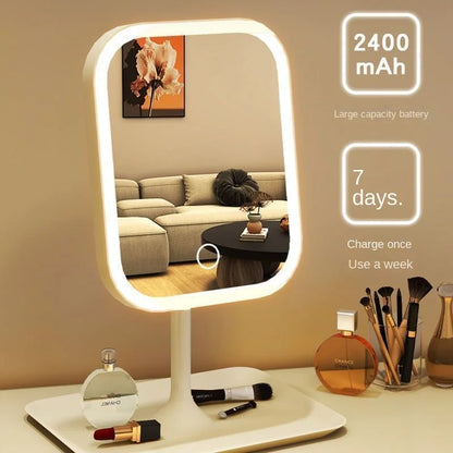 LED Makeup Vanity Mirror – 3 Colour Touch-Control Desktop Dressing Mirror