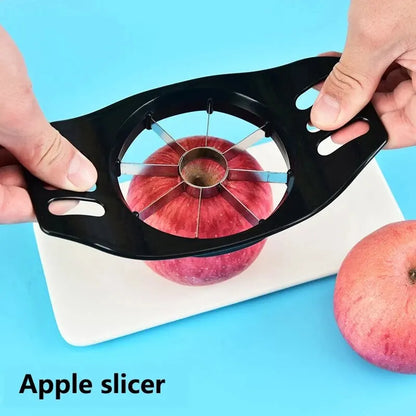 Stainless Steel Apple Cutter & Corer – 8-Blade Fruit Slicer for Quick & Easy Apple Prep