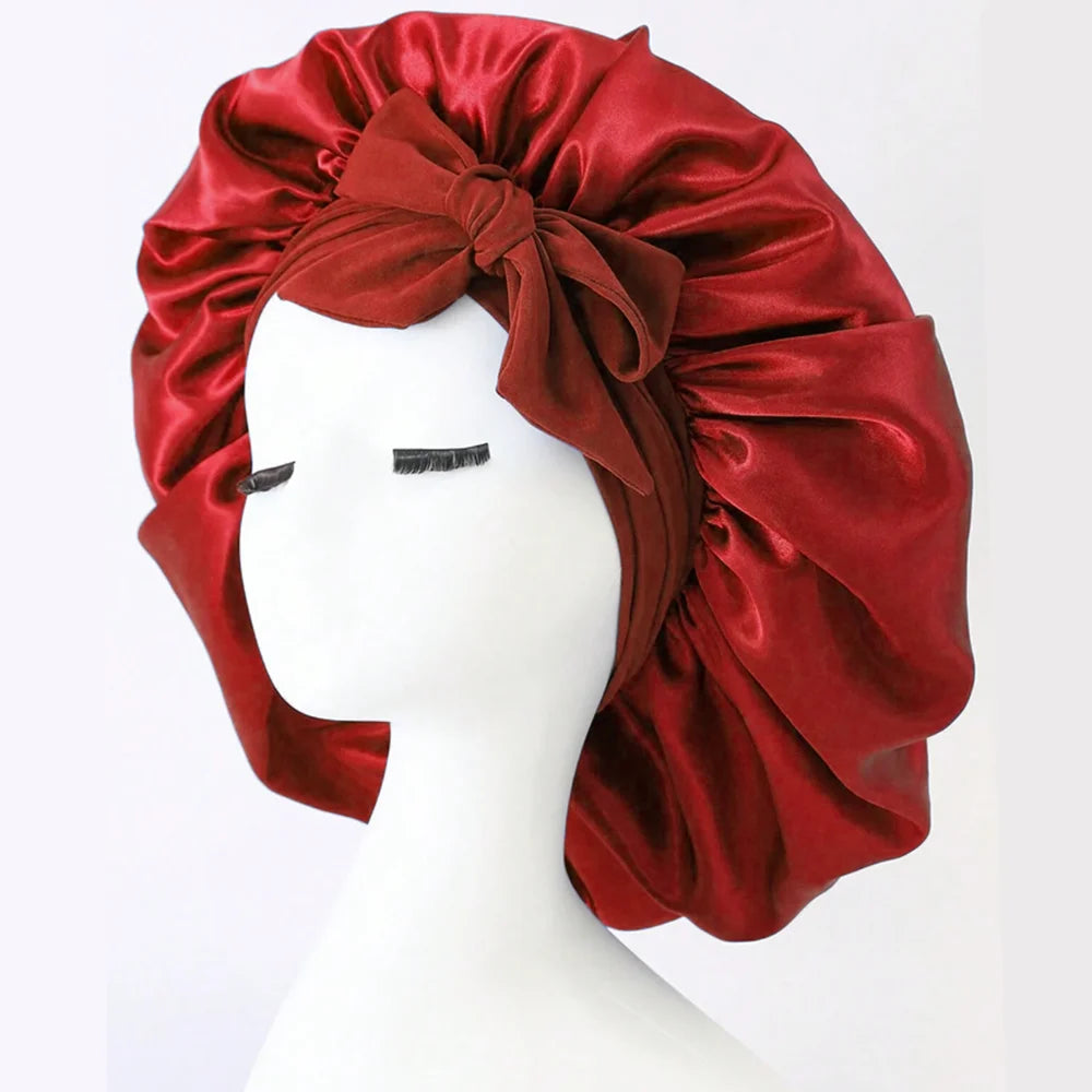 Adjustable Satin Sleep Bonnet
