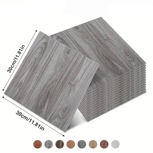 Peel & Stick Waterproof Vinyl Plank Flooring (4 sizes & 10 designs available)