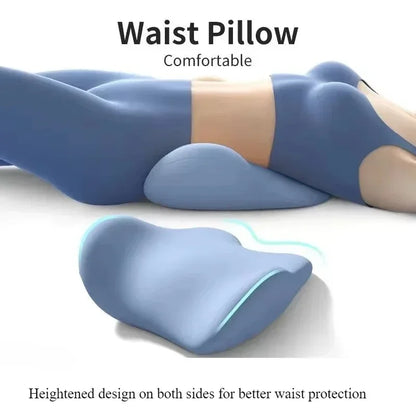 Ergonomic Memory Foam Lumbar Support Pillow – Bed & Sleeping Back Support Cushion
