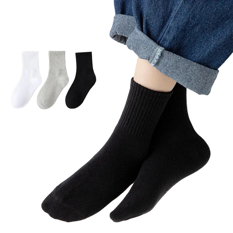 Cotton Sport Socks – 5 Pairs (Ages 3–13) (5 colours available)