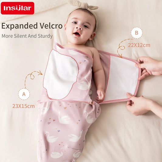 Baby Swaddle Wrap with Cap – Cotton Anti-Startle Newborn Blanket
