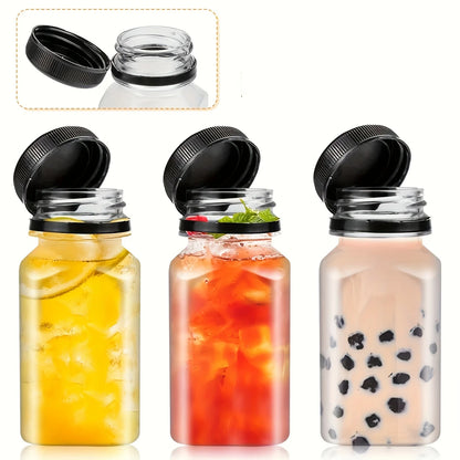 10-Pack Clear Plastic Juice Bottles with Caps – 60ml, 120ml & 150ml