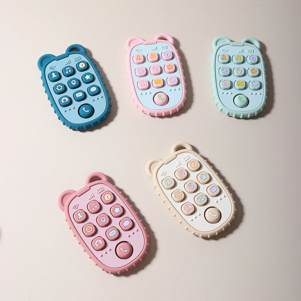 Silicone Baby Phone Teether – Mobile Phone Sensory Teething Toy