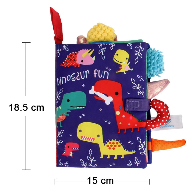 Sensory Baby Cloth Book – High Contrast Touch & Feel Learning Book (0–12 Months)