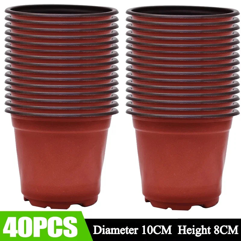 20–100 Pack Seedling Nursery Pots – Reusable 10cm Plant Growing Cups