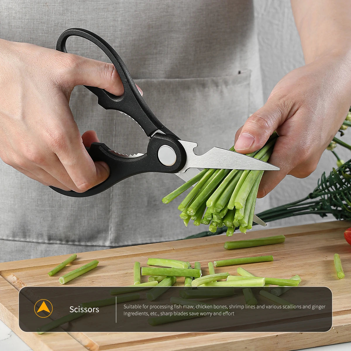 Stainless Steel Kitchen Knife Set (3/5pcs) – Sharp Black Blade Cooking Knives