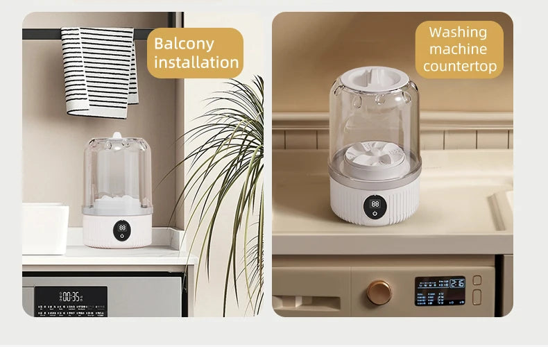 Compact Wireless Mini Washing Machine for Small Loads
