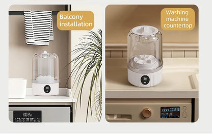 Compact Wireless Mini Washing Machine for Small Loads