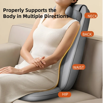 Full Body Shiatsu Massage Chair Pad with Heat – Neck, Back & Shoulder Massager