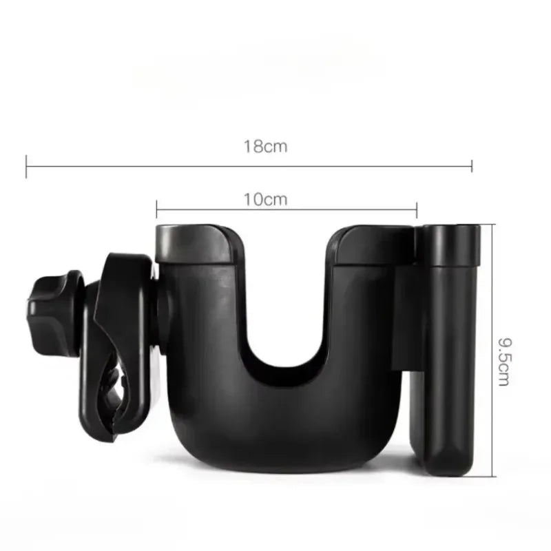 Stroller Cup Holder with Phone Holder – Anti-Slip Pram Accessory