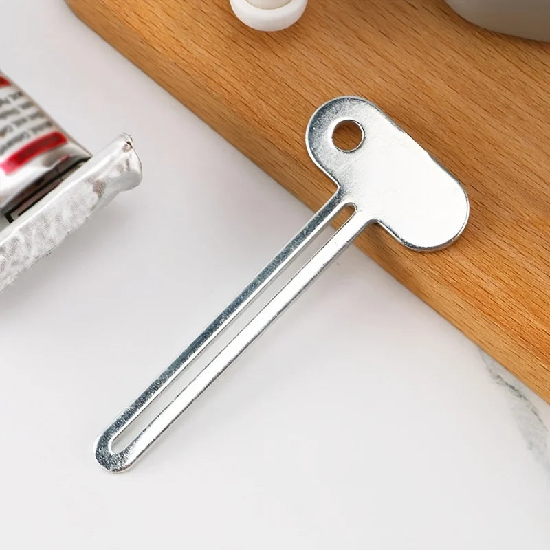 Stainless Steel Toothpaste Tube Squeezer – Rotating Dispenser for Creams, Cosmetics & Paint
