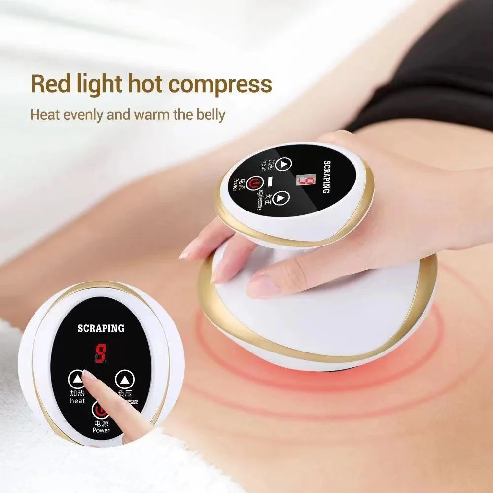Electric Heated Gua Sha & Cupping Massager – Rechargeable Body Massage Device