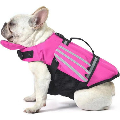 Adjustable Dog Life Jacket with Chin Float & Rescue Handle