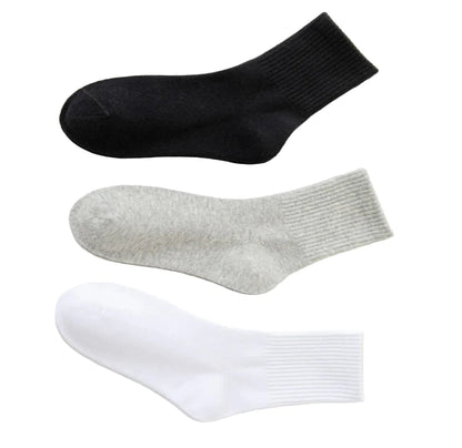 Cotton Sport Socks – 5 Pairs (Ages 3–13) (5 colours available)