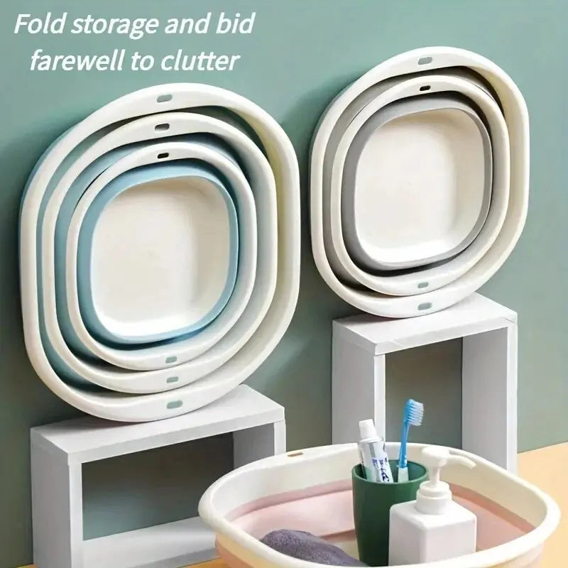 Collapsible Foot Soak Basin – Foldable Pedicure & Multi-Purpose Wash Tub