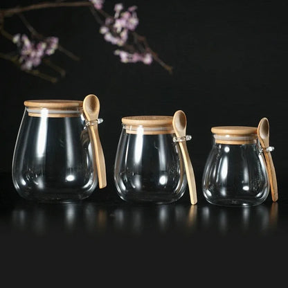 Airtight Glass Storage Jar – Sealed Food Storage Container with Lid
