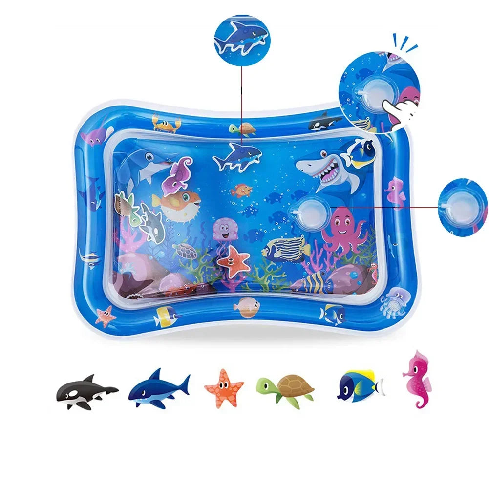 Baby Water Play Mat – Inflatable Tummy Time Activity Cushion