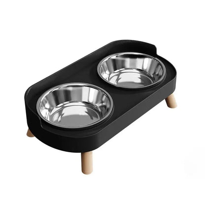 Colourful Stainless Steel Double Pet Bowl – Food & Water Feeding Station for Cats & Dogs