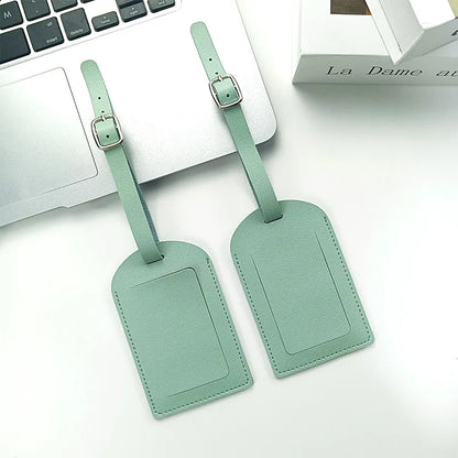 PU Leather Luggage Tag – Travel Suitcase ID Label