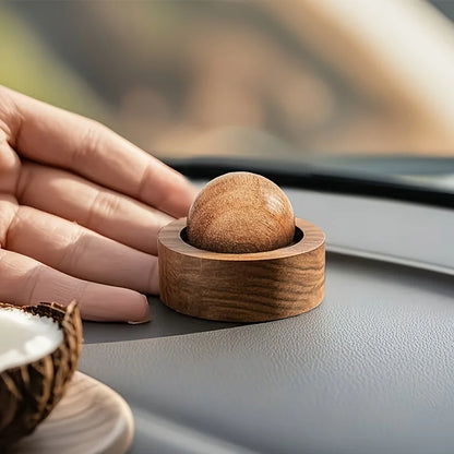 Natural Wooden Essential Oil Diffuser – Mini Aromatherapy Fragrance Diffuser for Car & Home