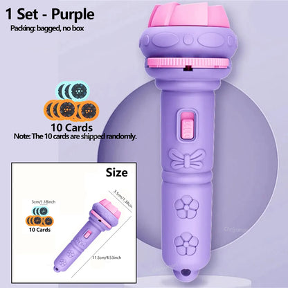 Cartoon Projection Flashlight for Kids – Educational Bedtime Toy
