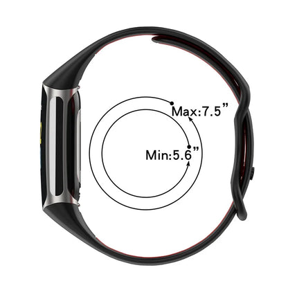 Rubber Sport Strap for the Fitbit Charge 5/6 Series (available in 21 colours)