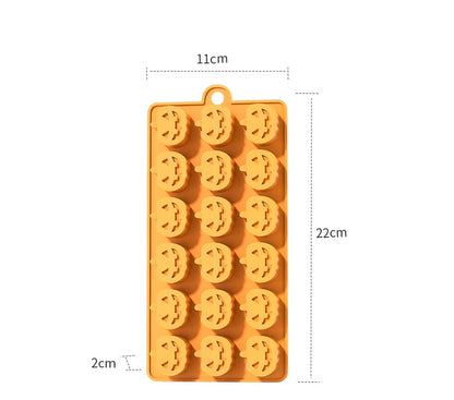 Halloween Silicone Baking Mould – Pumpkin, Ghost, Bat & Witch Hat Shapes