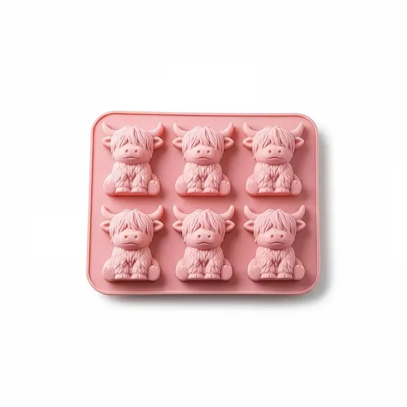 Highland Cow Silicone Ice Cube Mould – Cute 3D Ice Tray for Drinks & Cocktails
