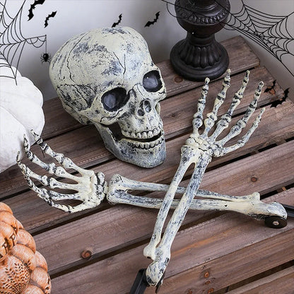 Skeleton Skull & Hands Garden Decoration – Halloween Outdoor Yard Prop