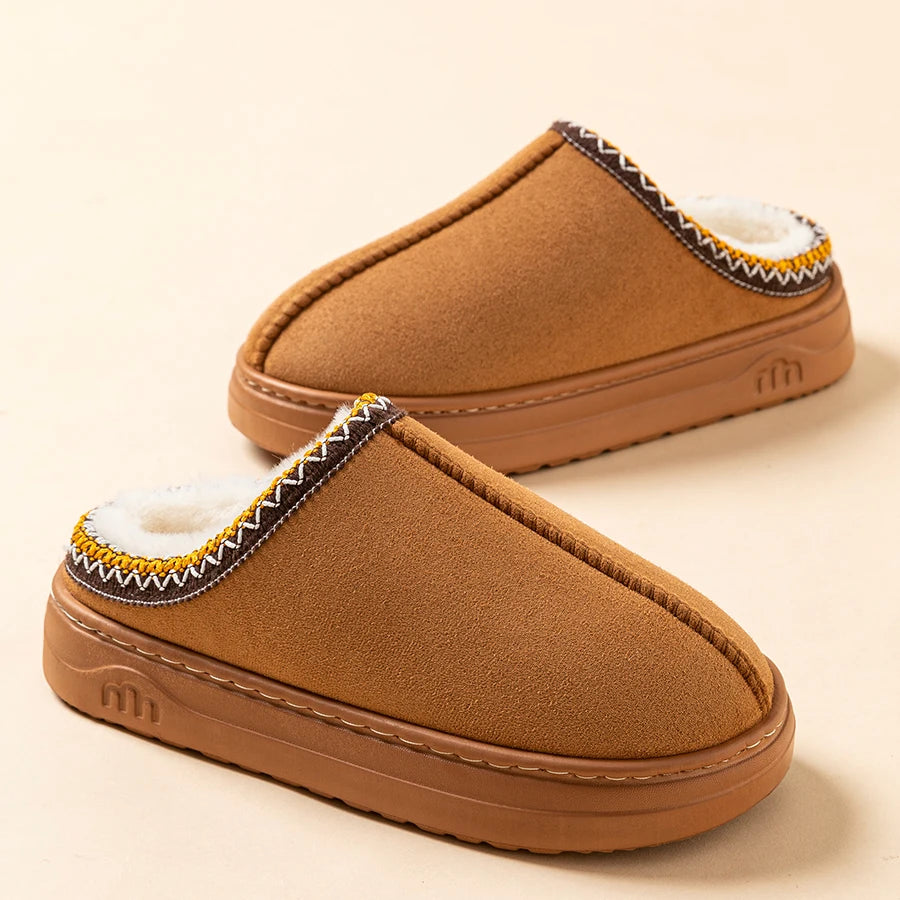 Plush Winter Slipper Boots – Warm Non-Slip Indoor & Outdoor House Slippers