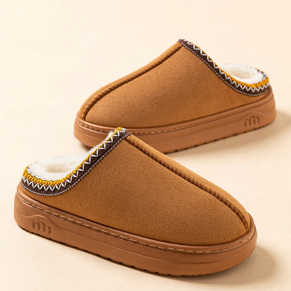 Plush Winter Slipper Boots – Warm Non-Slip Indoor & Outdoor House Slippers