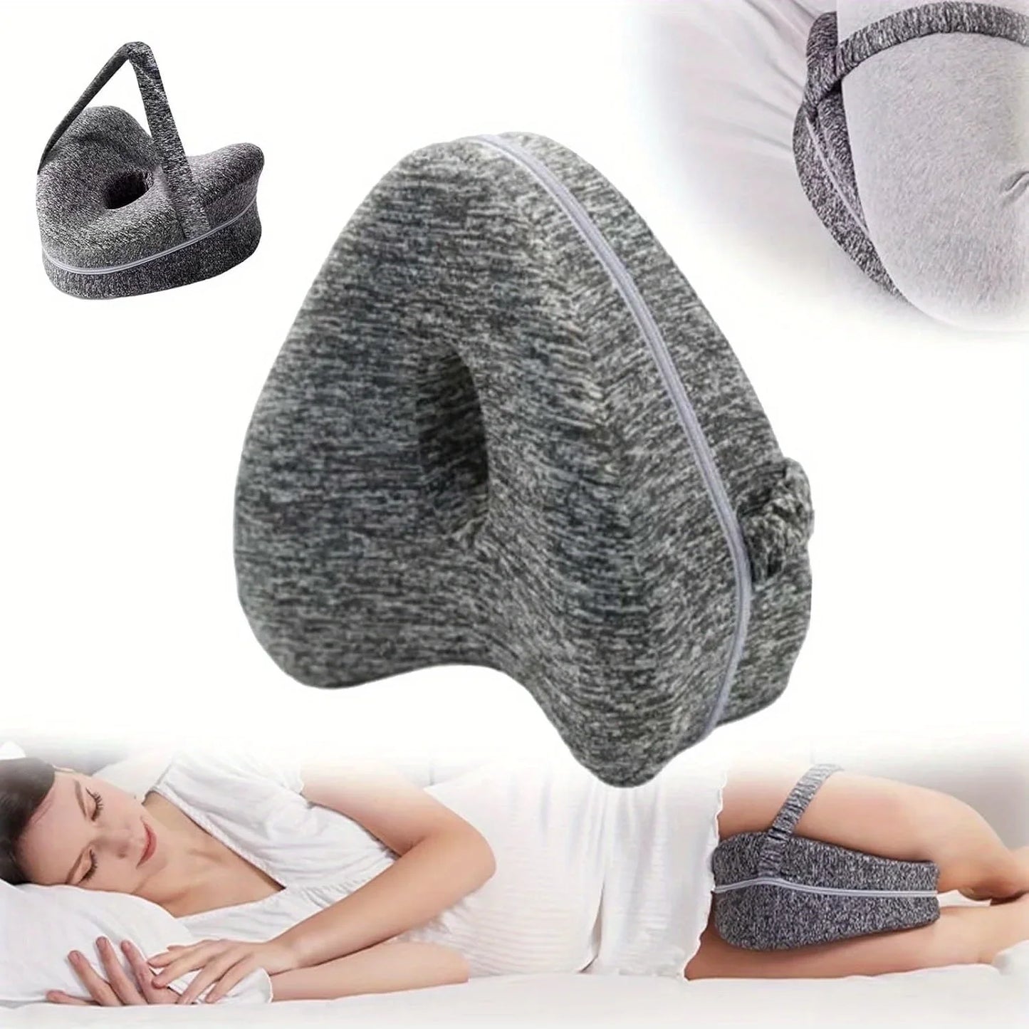 Memory Foam Knee Pillow – Side Sleeper Leg Support Cushion