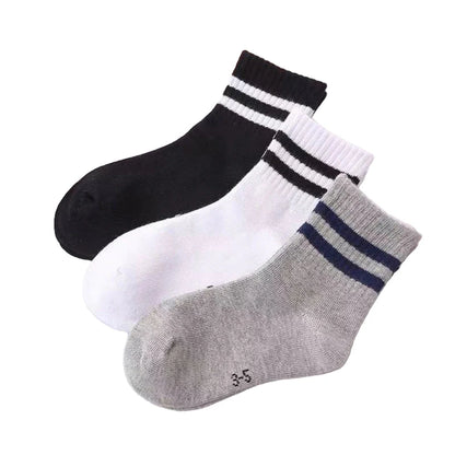 Cotton Sport Socks – 5 Pairs (Ages 3–13) (5 colours available)