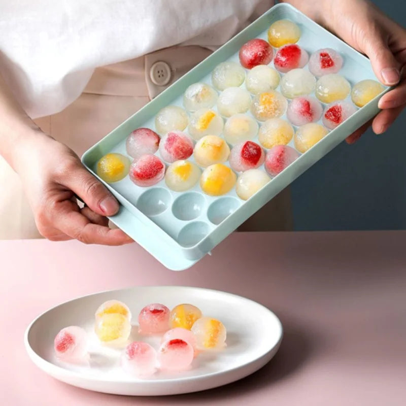 33-Cavity Round Ice Ball Maker – BPA-Free Sphere Ice Cube Tray