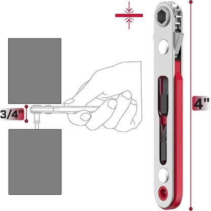 Mini Two-Way Ratchet Screwdriver – Flat/Hex Head (3 type of sets available)