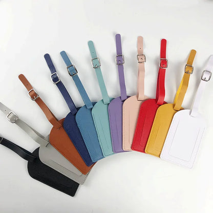 PU Leather Luggage Tag – Travel Suitcase ID Label