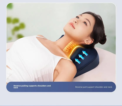 Rechargeable Shiatsu Massage Pillow – Heated Neck, Shoulder & Back Massager