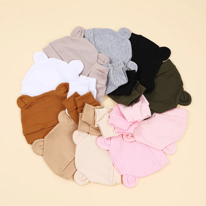 Newborn Baby Beanie & Mittens Set – Soft Cotton Hat & Gloves Gift Set