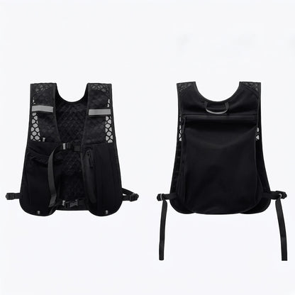 Lightweight Running Vest Backpack – Reflective Sports Chest Pack with Phone & Bottle Storage