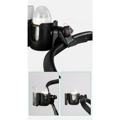 Stroller Cup Holder with Phone Holder – Anti-Slip Pram Accessory