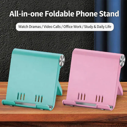 Adjustable Foldable Phone Stand – Portable Desktop Mobile Holder