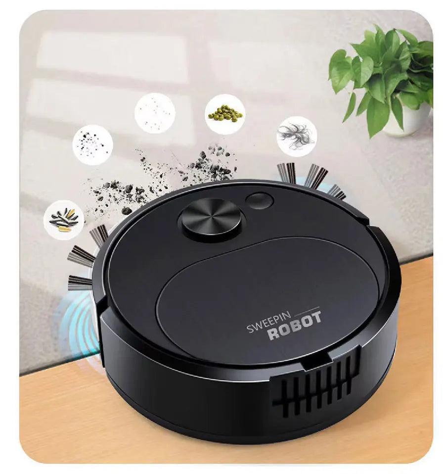 Mini Smart Robot Vacuum Cleaner – USB Rechargeable 3-in-1 Sweeper & Mop