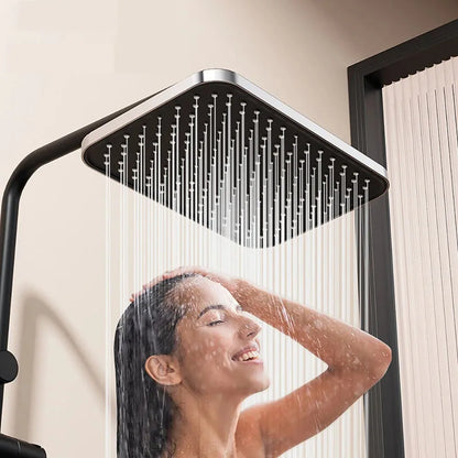14" High Pressure Rain Shower Head – 360° Adjustable Water-Saving Design