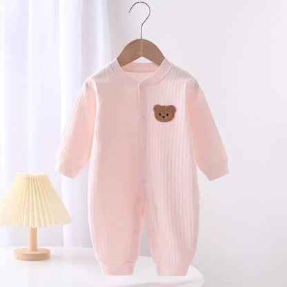 100% Cotton Baby Romper – Long Sleeve Bodysuit for Newborns (0–24 Months)