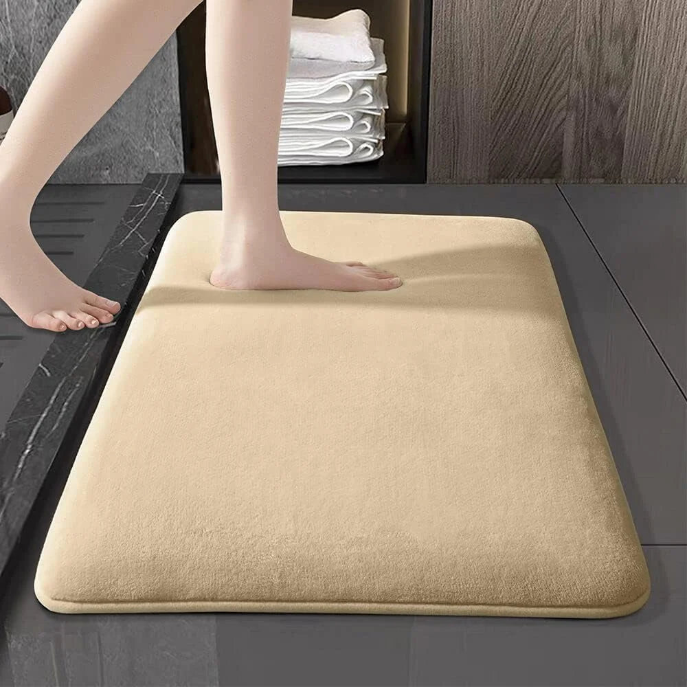 Quick-Dry Bathroom Floor Mat – Soft Anti-Slip Door & Shower Rug