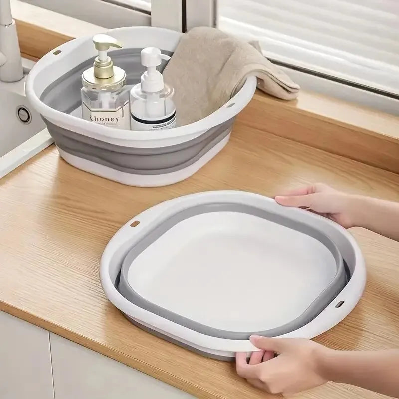Collapsible Foot Soak Basin – Foldable Pedicure & Multi-Purpose Wash Tub